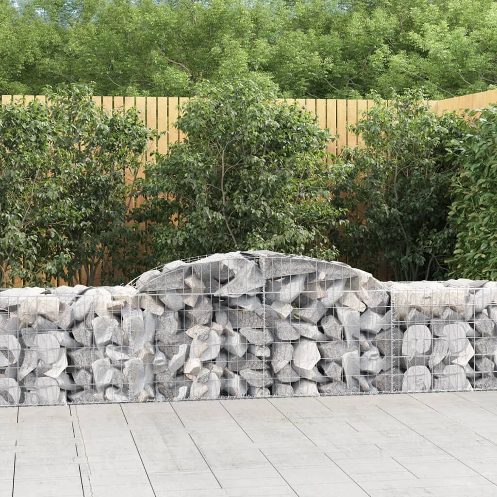 vidaXL Συρματοκιβώτια Τοξωτά 7 τεμ. 300x50x60/80 εκ. Γαλβαν. Ατσάλι