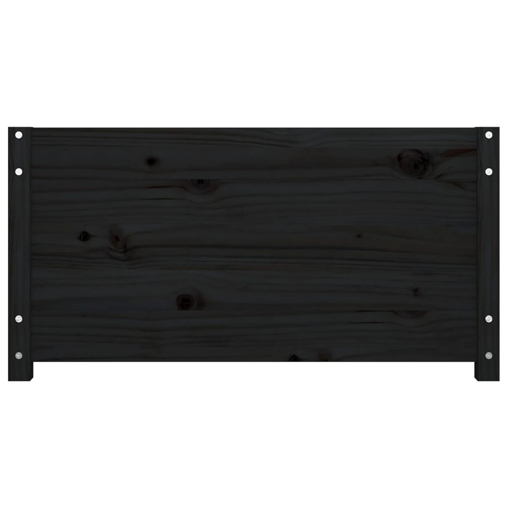 vidaXL Κρεβάτι LED Μαύρο 75x190 εκ Μασίφ Ξύλο Πεύκου Small Single