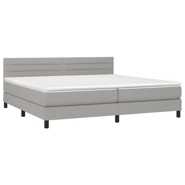 vidaXL &Kappa;&rho;&epsilon;&beta;ά&tau;&iota; Boxspring &mu;&epsilon; &Sigma;&tau;&rho;ώ&mu;&alpha; &Alpha;&nu;&omicron;&iota;&chi;&tau;ό &Gamma;&kappa;&rho;&iota; 200x200 &epsilon;&kappa;. &Upsilon;&phi;&alpha;&sigma;&mu;ά&tau;&iota;&nu;&omicron;