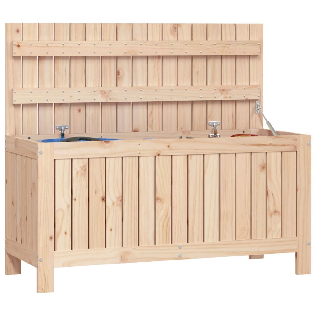 vidaXL Μπαούλο Αποθήκευσης Κήπου 76x42,5x54 εκ. Μασίφ Ξύλο Πεύκου