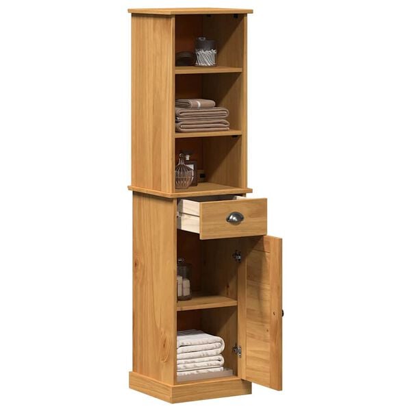 vidaXL Σετ Επίπλων Μπάνιου με ράφι VIGO 2 pcs Καφέ και Καραμέλα καφέ