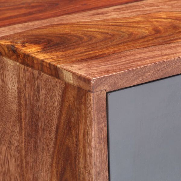 vidaXL Μπουφές Γκρι 120 x 30 x 55 εκ. από Μασίφ Ξύλο
