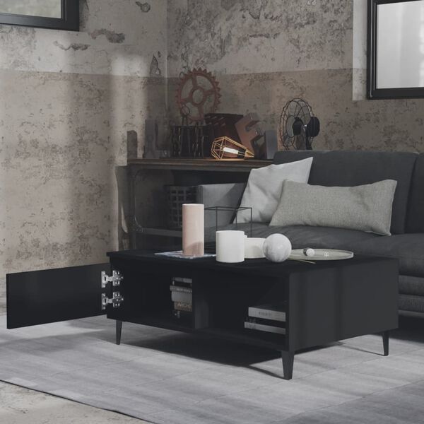 vidaXL Τραπεζάκι Σαλονιού Μαύρο 90 x 60 x 35 εκ. από Μοριοσανίδα
