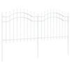 vidaXL Φράχτης Κήπου Λευκό 140 cm Ατσάλι με Επικάλυψη Πούδρας