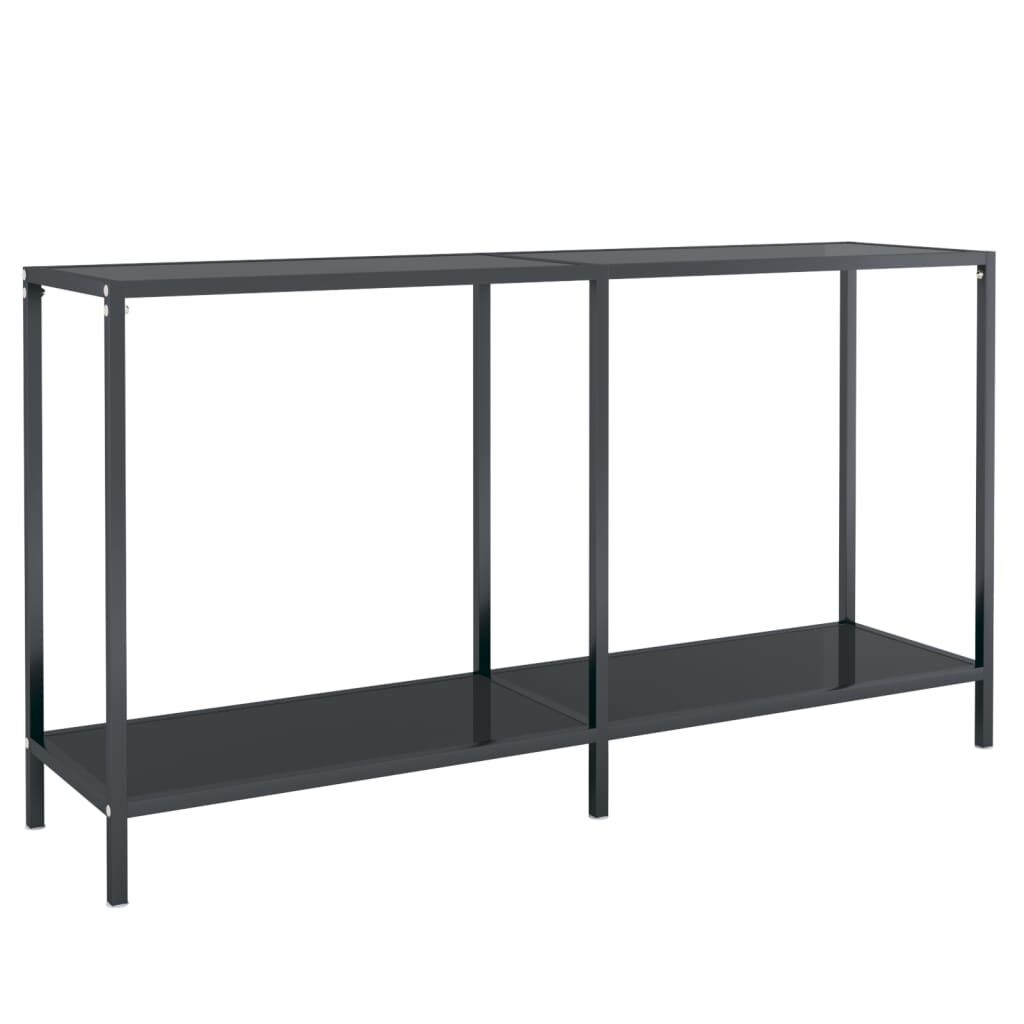 vidaXL Τραπέζι Κονσόλα Μαύρο 140 x 35 x 75,5 εκ. από Ψημένο Γυαλί