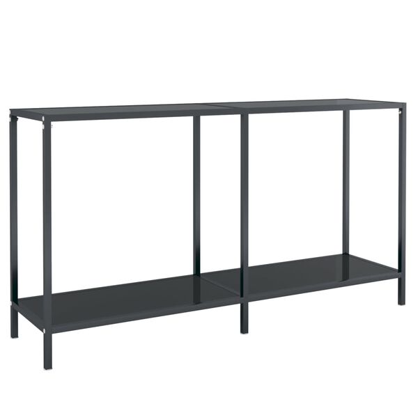 vidaXL Τραπέζι Κονσόλα Μαύρο 140 x 35 x 75,5 εκ. από Ψημένο Γυαλί
