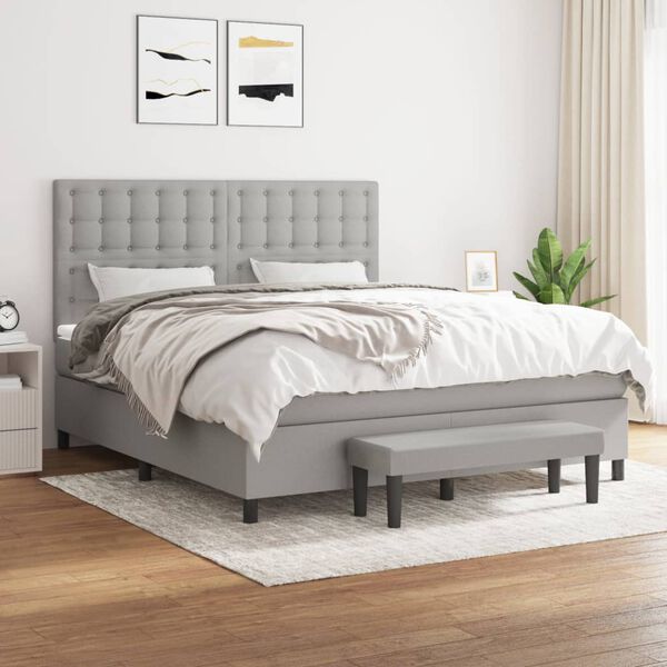 vidaXL &Kappa;&rho;&epsilon;&beta;ά&tau;&iota; Boxspring &mu;&epsilon; &Sigma;&tau;&rho;ώ&mu;&alpha; &Alpha;&nu;&omicron;&iota;&chi;&tau;ό &Gamma;&kappa;&rho;&iota; 180x200 &epsilon;&kappa;. &Upsilon;&phi;&alpha;&sigma;&mu;ά&tau;&iota;&nu;&omicron;