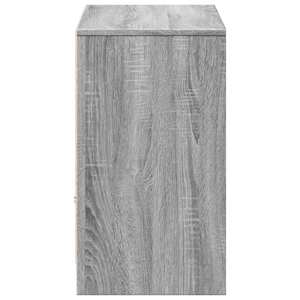 vidaXL Έπιπλο Τηλεόρασης με LED Γκρι Sonoma 91x34x61 εκ. Επεξ. Ξύλο