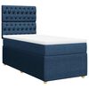 vidaXL Κρεβάτι Boxspring με Στρώμα Μπλε 80x200 εκ. Υφασμάτινο