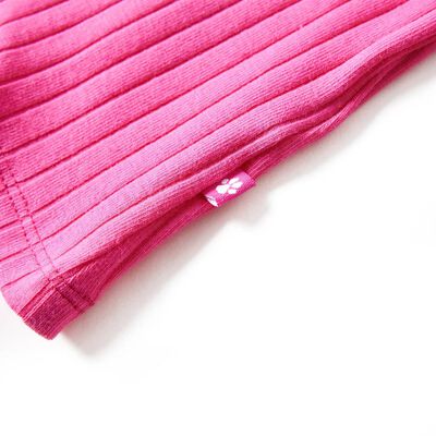 Μπλουζάκι Παιδικό Μακρυμάνικο Πλέξη Ριμπ Ανοιχτό Ροζ 92