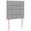 vidaXL Κρεβάτι Boxspring με Στρώμα Ανοιχτό Γκρι 80x200 εκ. Υφασμάτινο