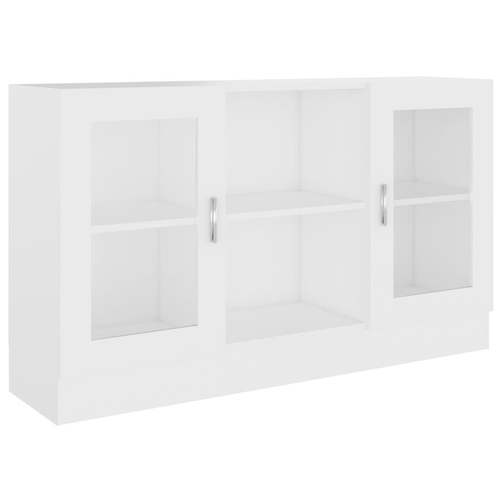 vidaXL Βιτρίνα Λευκή 120 x 30,5 x 70 εκ. από Επεξ. Ξύλο