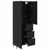 vidaXL Highboard &mu;&epsilon; &sigma;&upsilon;&rho;&tau;ά&rho;&iota; 2 pcs &Mu;&alpha;ύ&rho;&eta; &delta;&rho;&upsilon;&sigmaf; &Sigma;ύ&nu;&theta;&epsilon;&tau;&omicron; &Xi;ύ&lambda;&omicron; &kappa;&alpha;&iota; &Gamma;&upsilon;&alpha;&lambda;ί