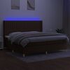 vidaXL &Kappa;&rho;&epsilon;&beta;ά&tau;&iota; Boxspring &mu;&epsilon; &Sigma;&tau;&rho;ώ&mu;&alpha; & LED &Sigma;&kappa;.&Kappa;&alpha;&phi;έ 200x200&epsilon;&kappa;. &Upsilon;&phi;&alpha;&sigma;&mu;ά&tau;&iota;&nu;&omicron;