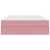 vidaXL Κρεβάτι με αποθηκευτικό χώρο και στρώμα Ροζ 140 x 200 cm