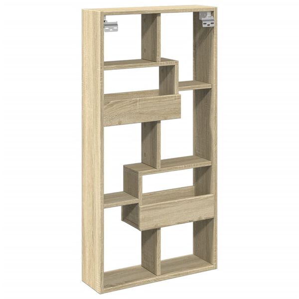 vidaXL Ντουλάπι Τοίχου Sonoma Δρυς 50x15x100 εκ. Επεξεργασμένο Ξύλο