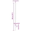 vidaXL Πό posts φράχτη 44 pcs Γκρι 200 cm Ατσάλι