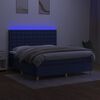vidaXL &Kappa;&rho;&epsilon;&beta;ά&tau;&iota; Boxspring &mu;&epsilon; &Sigma;&tau;&rho;ώ&mu;&alpha; & LED &Mu;&pi;&lambda;&epsilon; 180x200 &epsilon;&kappa;. &Upsilon;&phi;&alpha;&sigma;&mu;ά&tau;&iota;&nu;&omicron;