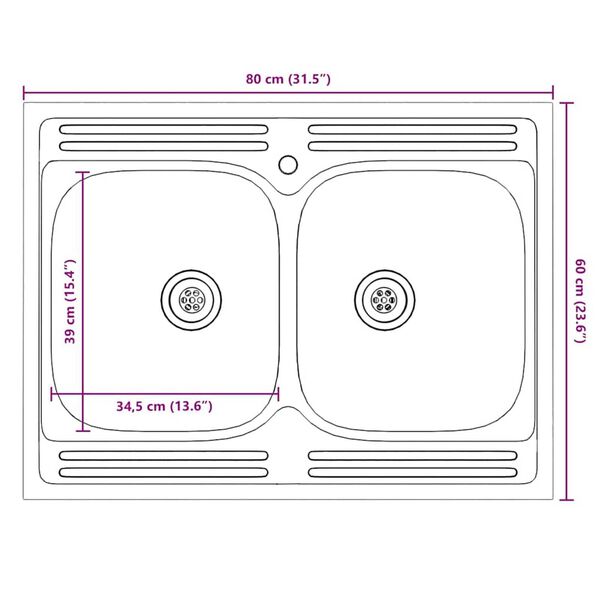 vidaXL Βάση νιπτήρα 2 pcs Λευκό 80 x 46 x 84.5 εκ. Επεξεργασμένο ξύλο