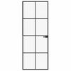 vidaXL Εσωτερική Πόρτα 76x201,5 εκ. Ψημένο Γυαλί και Λεπτό Αλουμίνιο