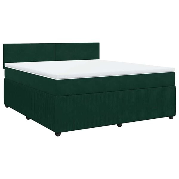 vidaXL &Kappa;&rho;&epsilon;&beta;ά&tau;&iota; Boxspring &mu;&epsilon; &Sigma;&tau;&rho;ώ&mu;&alpha; &Sigma;&kappa;&omicron;ύ&rho;&omicron; &Pi;&rho;ά&sigma;&iota;&nu;&omicron; 180x200&epsilon;&kappa;. &Beta;&epsilon;&lambda;&omicron;ύ&delta;&iota;&nu;&omicron;