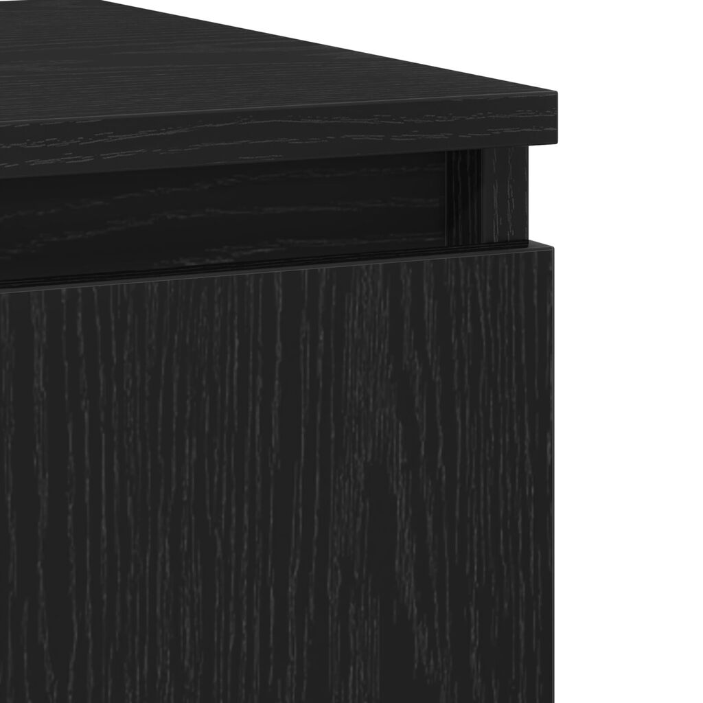 vidaXL Πλαϊνό γραφείο σε Μαύρο Δρυς 104x35x70 εκ. Φτιαγμένο από ξύλο
