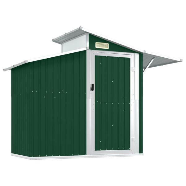 vidaXL Αποθήκη Κήπου Πράσινη 270x130x208,5 εκ. Γαλβανισμένο Ατσάλι