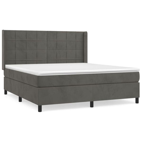 vidaXL &Kappa;&rho;&epsilon;&beta;ά&tau;&iota; Boxspring &mu;&epsilon; &Sigma;&tau;&rho;ώ&mu;&alpha; &Sigma;&kappa;&omicron;ύ&rho;&omicron; &Gamma;&kappa;&rho;&iota; 160x200 &epsilon;&kappa;. &Beta;&epsilon;&lambda;&omicron;ύ&delta;&iota;&nu;&omicron;