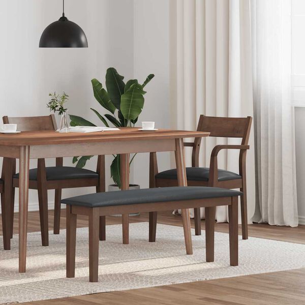 Πάγκος vidaXL 110 cm Καφέ μασίφ ξύλο καουτσούκ