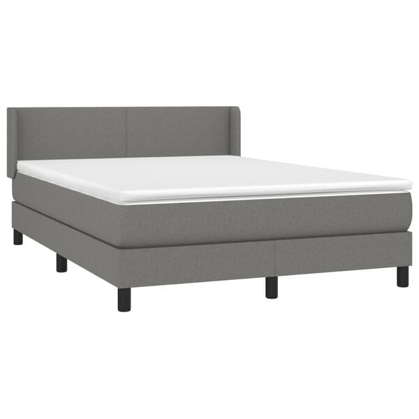 vidaXL &Kappa;&rho;&epsilon;&beta;ά&tau;&iota; Boxspring &mu;&epsilon; &Sigma;&tau;&rho;ώ&mu;&alpha; &Sigma;&kappa;&omicron;ύ&rho;&omicron; &Gamma;&kappa;&rho;&iota; 140x190 &epsilon;&kappa;. &Upsilon;&phi;&alpha;&sigma;&mu;ά&tau;&iota;&nu;&omicron;