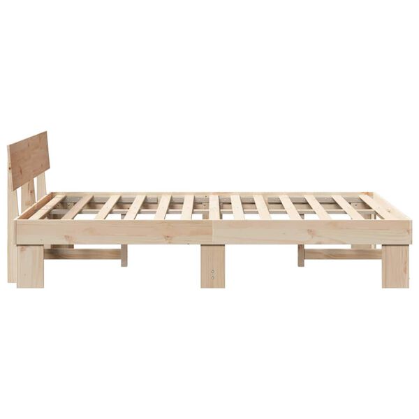 vidaXL Σκελετός Κρεβατιού Καφέ 120 x 200 cm Μασίφ ξύλο πεύκου