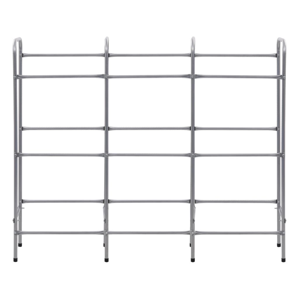 vidaXL Ράφι Αποθήκευσης για 9 Κιβώτια Ασημί 145x33x116 εκ. Ατσάλινο