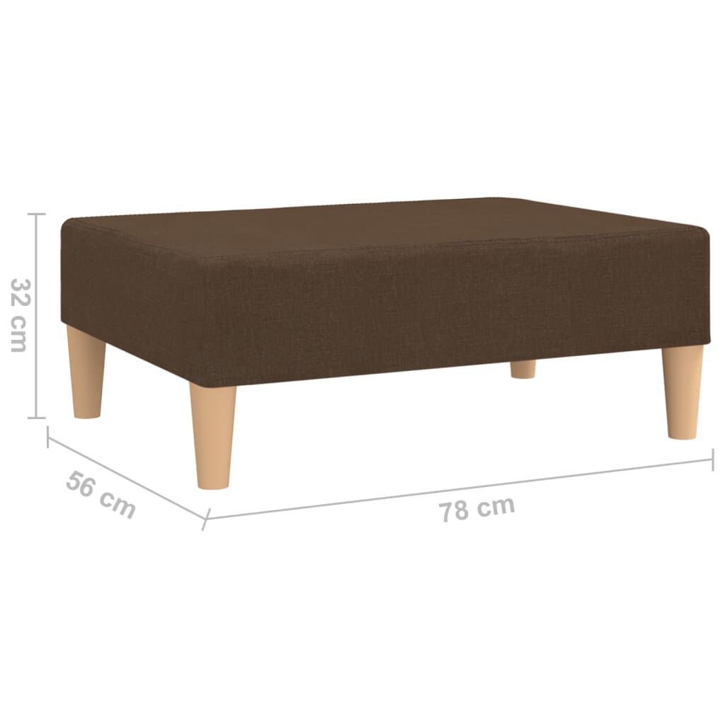 vidaXL Σκαμπό/Υποπόδιο Καφέ 78 x 56 x 32 εκ. Υφασμάτινο