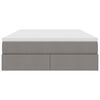 vidaXL Κρεβάτι με αποθηκευτικό χώρο και στρώμα Taupe 140 x 190 cm