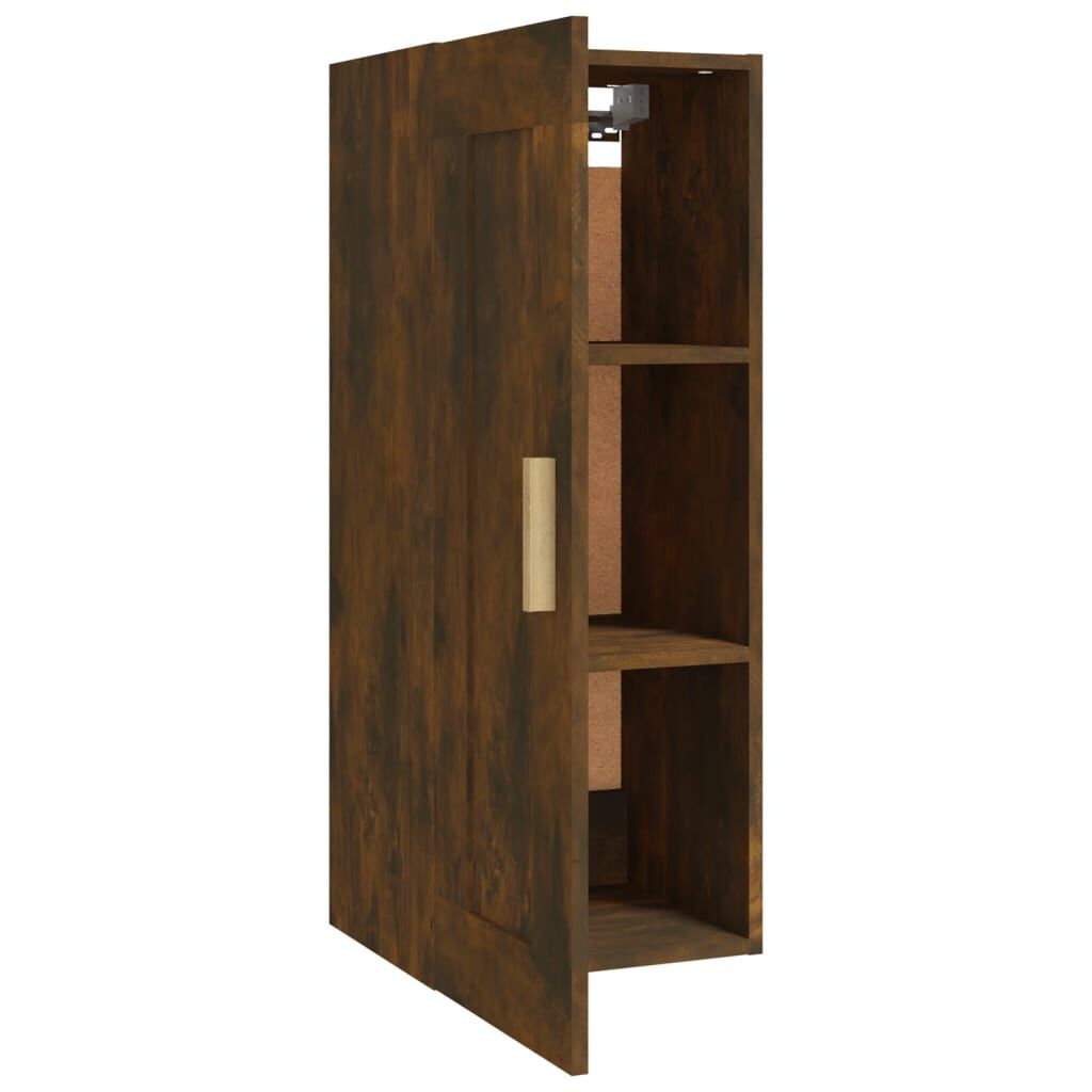 vidaXL Ντουλάπι Τοίχου Καπνιστή Δρυς 35x34x90 εκ. Επεξεργασμένο Ξύλο