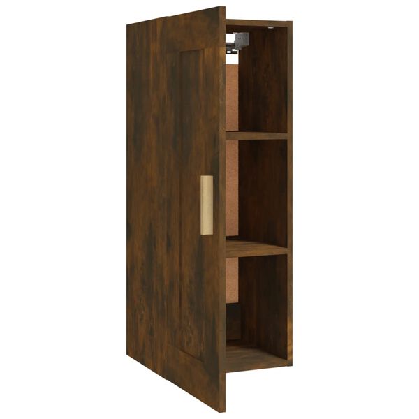 vidaXL Ντουλάπι Τοίχου Καπνιστή Δρυς 35x34x90 εκ. Επεξεργασμένο Ξύλο