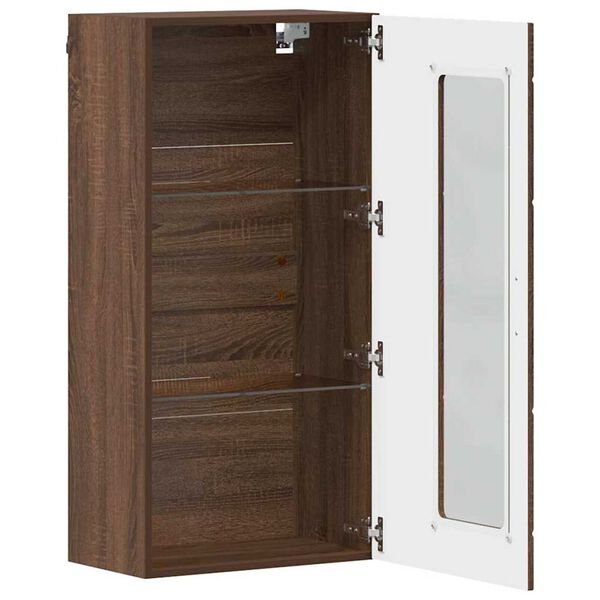vidaXL Ντουλάπα τοίχου Καφέ δρυς 55 x 29 x 100 εκ Επεξεργασμένο ξύλο