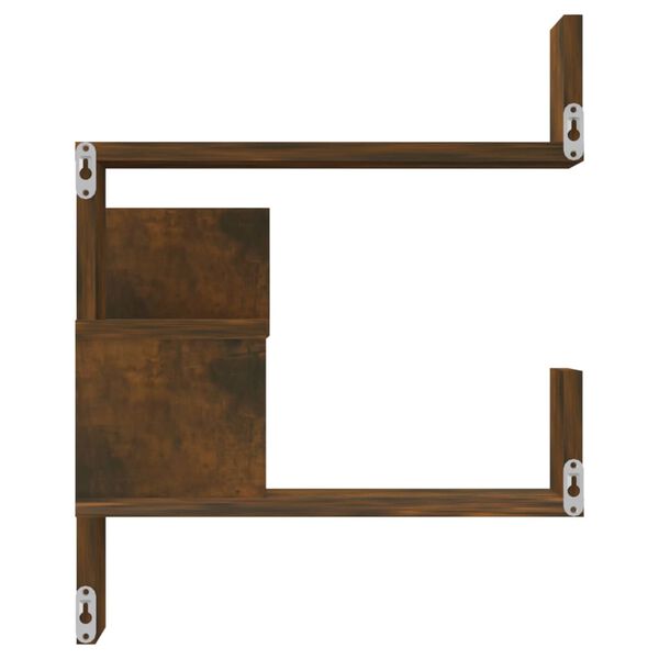 vidaXL Γωνιακή Ραφιέρα Τοίχου Καπνιστή Δρυς 40x40x50 εκ. Επεξεργ. Ξύλο