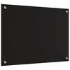 vidaXL Πίσω Πάνελ Κουζίνας Μαύρο 70 x 50 cm σκληρυμένο γυαλί