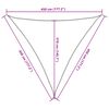 vidaXL Πανί Σκίασης Μαύρο 4,5 x 4,5 x 4,5 μ. από HDPE 160 γρ./μ²