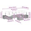 vidaXL Σετ Καναπέ Κήπου με μαξιλάρι 8 pcs Μαύρο Πολυ ράταν