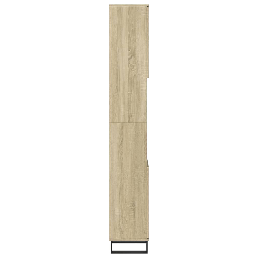 vidaXL Ντουλάπι Μπάνιου Sonoma Δρυς 30x30x190 εκ. Επεξεργασμένο Ξύλο