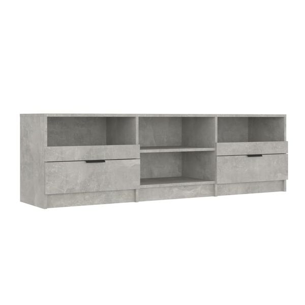 vidaXL Έπιπλο Τηλεόρασης Γκρι Σκυροδέματος 150x33,5x45 εκ. Επεξ. Ξύλο