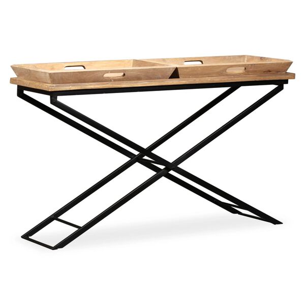 vidaXL Κονσόλα Τραπέζι 130 x 40 x 80 εκ. από Μασίφ Ξύλο Μάνγκο