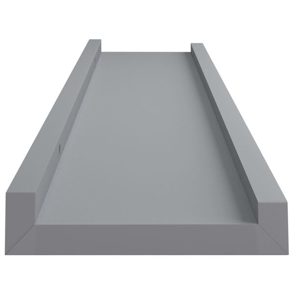 vidaXL Ράφια για Κορνίζες 2 τεμ. Γκρι 60 x 9 x 3 εκ. από MDF