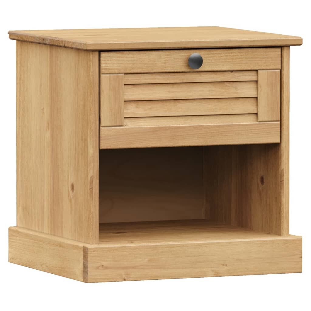 vidaXL Κομοδίνο VIGO 42 x 35 x 42 εκ. από Μασίφ Ξύλο Πεύκου