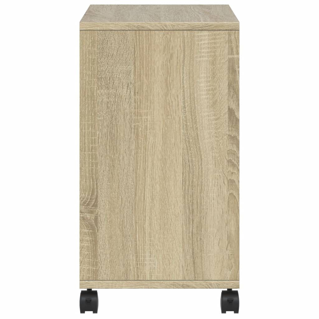 vidaXL Βοηθητικό Τραπέζι με Ρόδες Sonoma Δρυς 50x30x55 εκ. Επεξ. Ξύλο