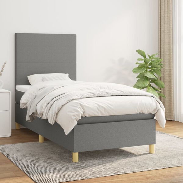 vidaXL &Kappa;&rho;&epsilon;&beta;ά&tau;&iota; Boxspring &mu;&epsilon; &Sigma;&tau;&rho;ώ&mu;&alpha; &Sigma;&kappa;&omicron;ύ&rho;&omicron; &Gamma;&kappa;&rho;&iota; 90x200 &epsilon;&kappa;. &Upsilon;&phi;&alpha;&sigma;&mu;ά&tau;&iota;&nu;&omicron;