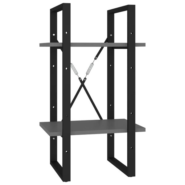 vidaXL Βιβλιοθήκη με 5 Ράφια Γκρι 40 x 30 x 175 εκ. από Επεξ. Ξύλο