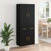 vidaXL Highboard &Mu;&alpha;ύ&rho;&eta; &Omicron;&xi;&upsilon;ά 69,5 x 34 x 180 &epsilon;&kappa;. &Epsilon;&pi;&epsilon;&xi;&epsilon;&rho;&gamma;&alpha;&sigma;&mu;έ&nu;&omicron; &xi;ύ&lambda;&omicron;